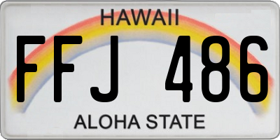HI license plate FFJ486