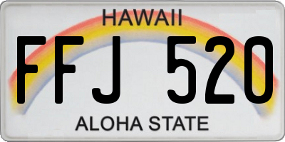 HI license plate FFJ520