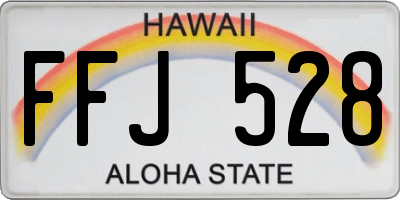 HI license plate FFJ528