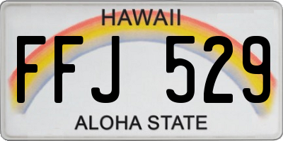 HI license plate FFJ529