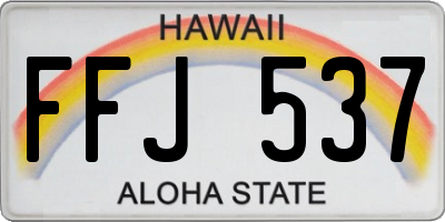 HI license plate FFJ537