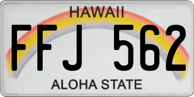 HI license plate FFJ562