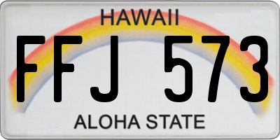 HI license plate FFJ573