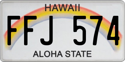 HI license plate FFJ574