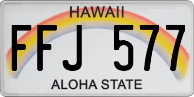 HI license plate FFJ577
