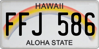 HI license plate FFJ586