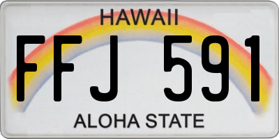 HI license plate FFJ591