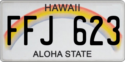 HI license plate FFJ623