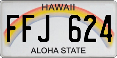 HI license plate FFJ624
