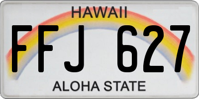 HI license plate FFJ627