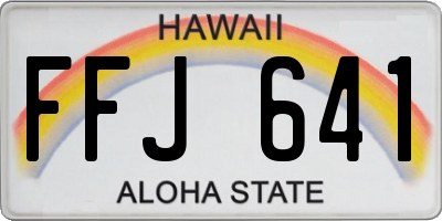 HI license plate FFJ641