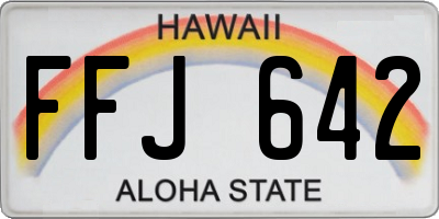 HI license plate FFJ642