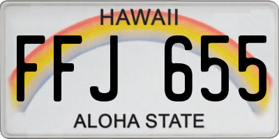 HI license plate FFJ655