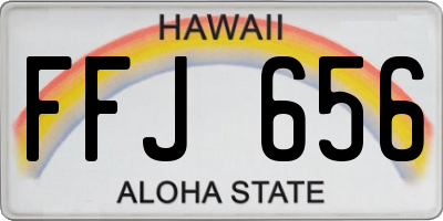 HI license plate FFJ656