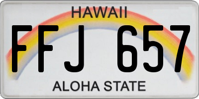 HI license plate FFJ657