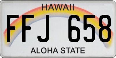 HI license plate FFJ658
