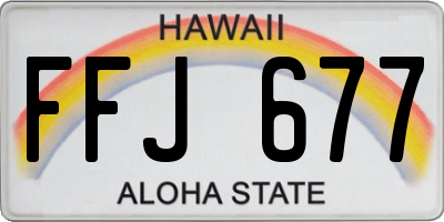 HI license plate FFJ677