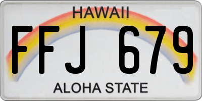 HI license plate FFJ679