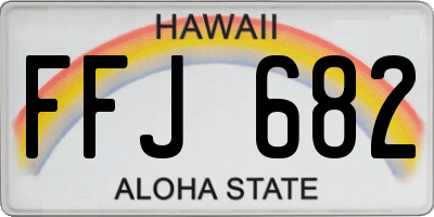 HI license plate FFJ682