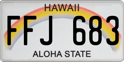 HI license plate FFJ683