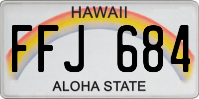 HI license plate FFJ684