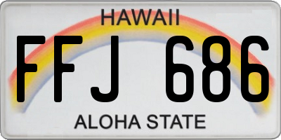 HI license plate FFJ686