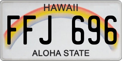 HI license plate FFJ696