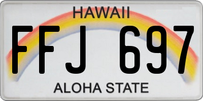 HI license plate FFJ697