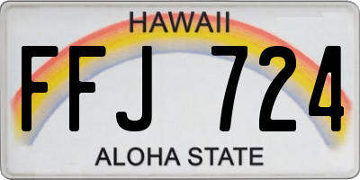 HI license plate FFJ724