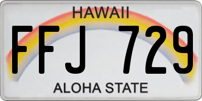 HI license plate FFJ729