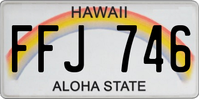 HI license plate FFJ746