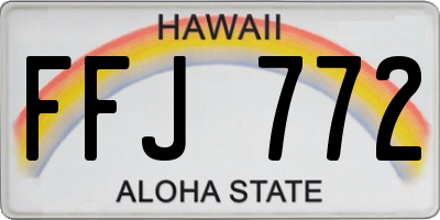 HI license plate FFJ772