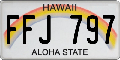 HI license plate FFJ797