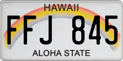 HI license plate FFJ845