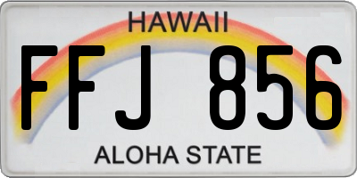 HI license plate FFJ856