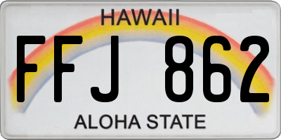 HI license plate FFJ862
