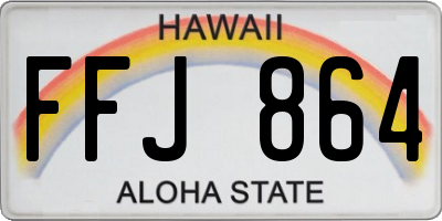 HI license plate FFJ864