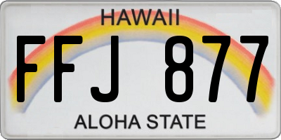 HI license plate FFJ877