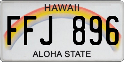 HI license plate FFJ896