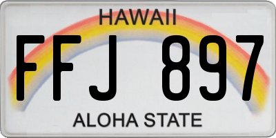 HI license plate FFJ897
