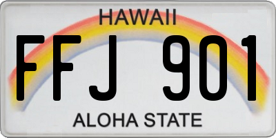 HI license plate FFJ901