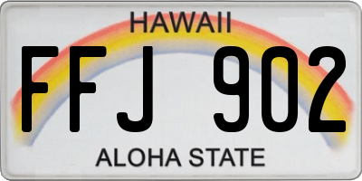 HI license plate FFJ902