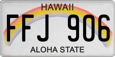 HI license plate FFJ906