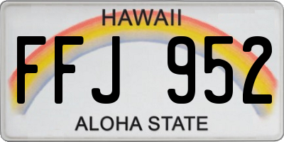 HI license plate FFJ952