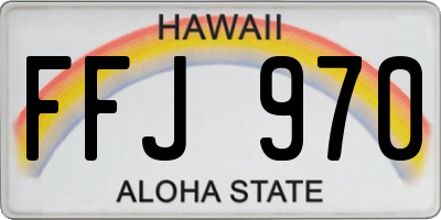 HI license plate FFJ970