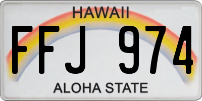 HI license plate FFJ974