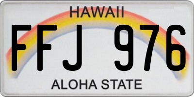 HI license plate FFJ976