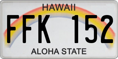 HI license plate FFK152