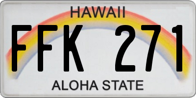 HI license plate FFK271