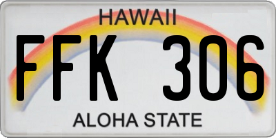 HI license plate FFK306